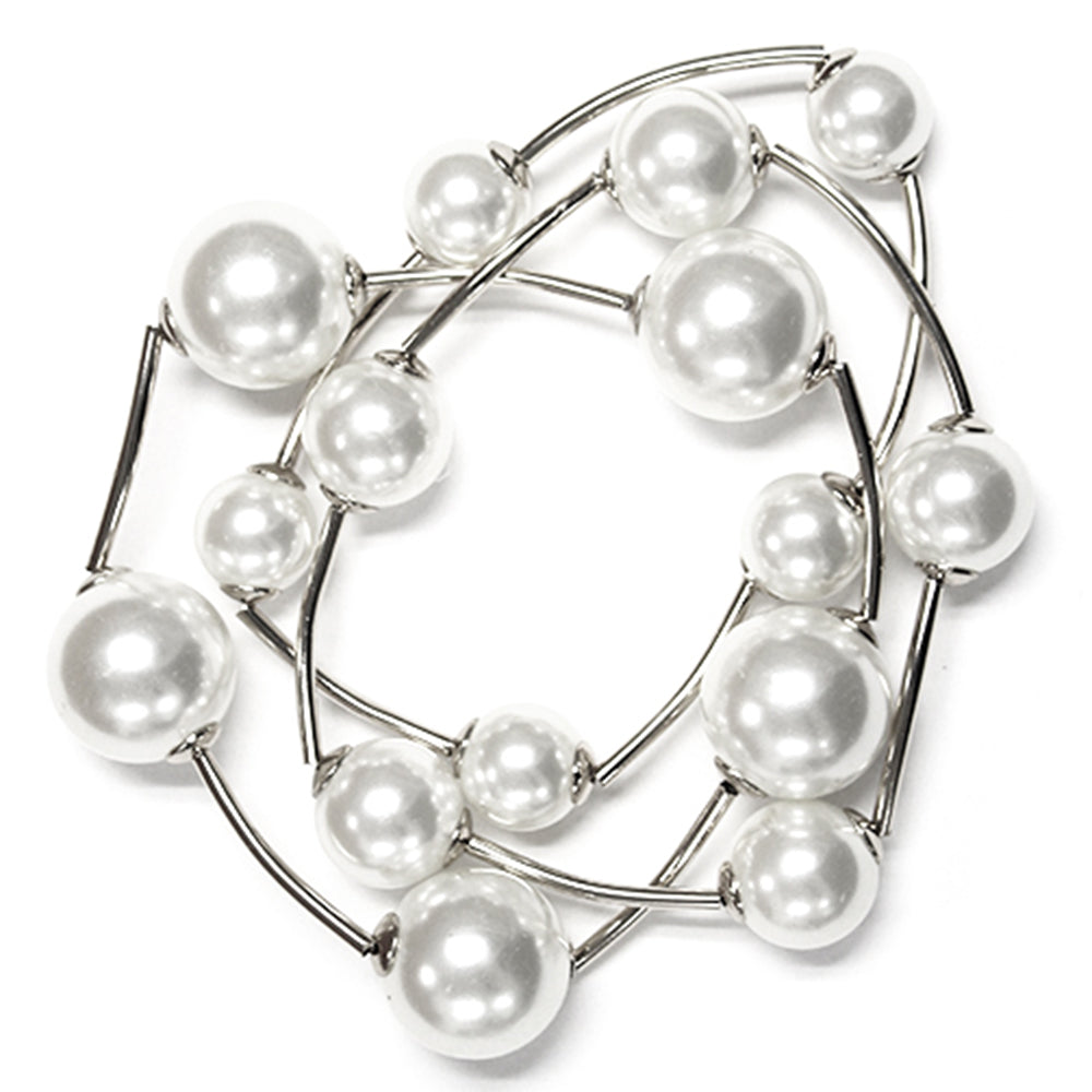 B0394 | Sculpted Pearl Loop Bracelet | TB9328