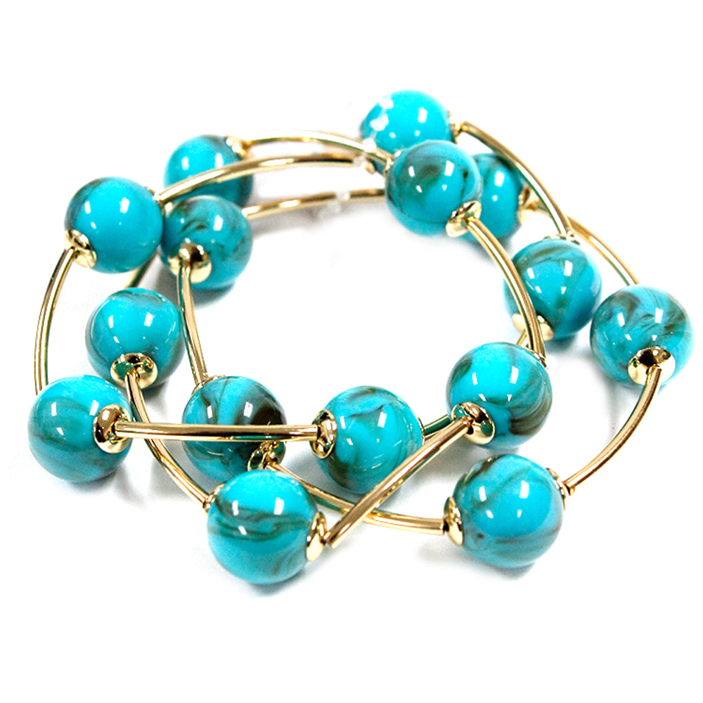B0422 | Acrylic Beaded 3pcs Set Bracelet | TB9758