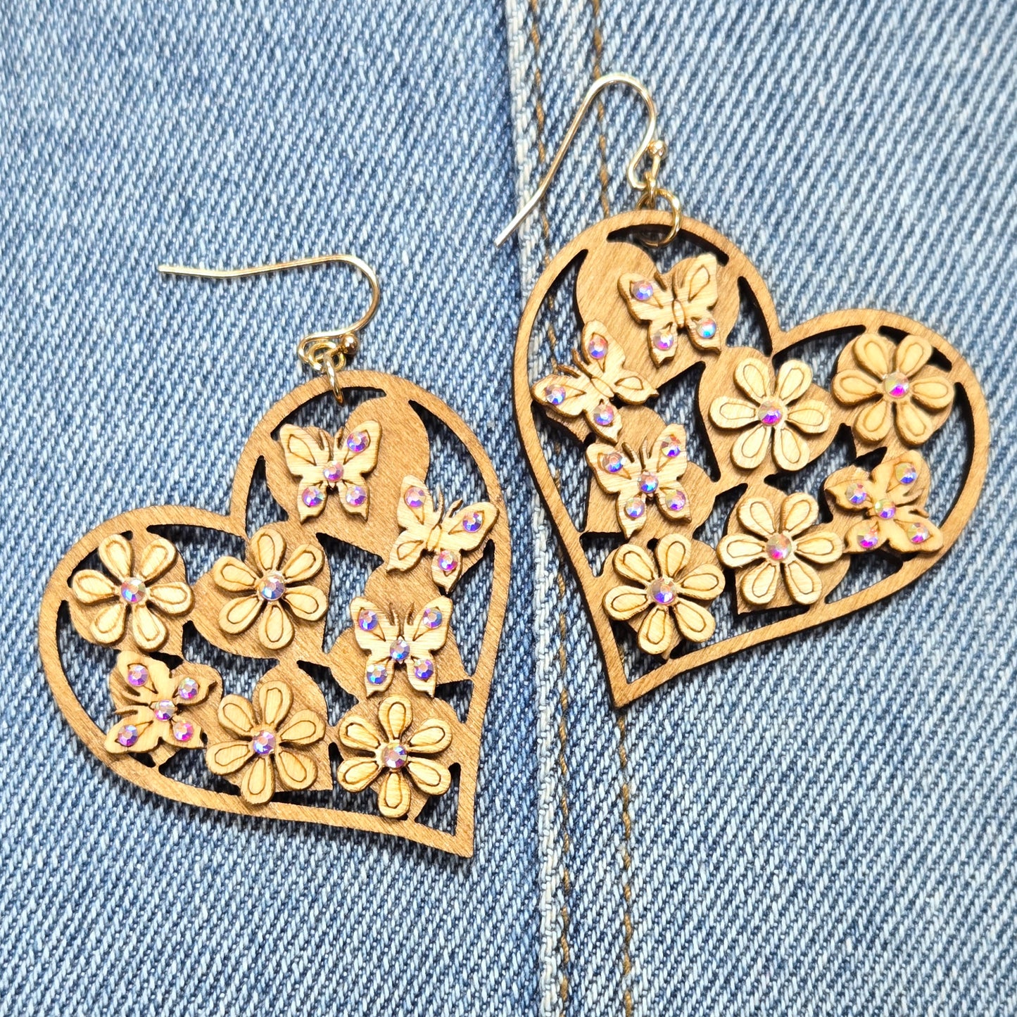 E1209 TE4311 Drop Dangle Hook Wooden Earrings