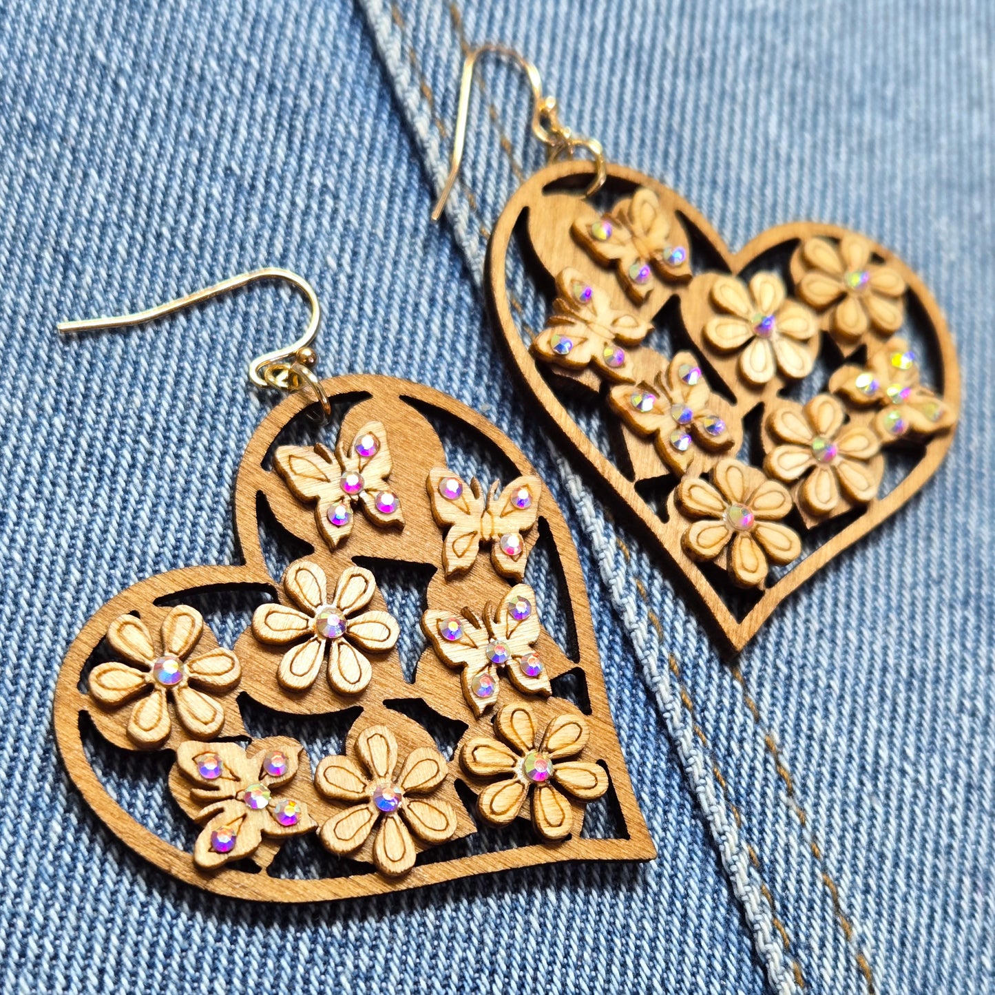 E1209 TE4311 Drop Dangle Hook Wooden Earrings