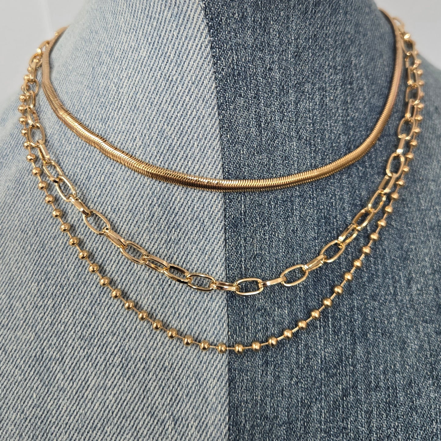 N0693 TN914 Layered Chain Necklace