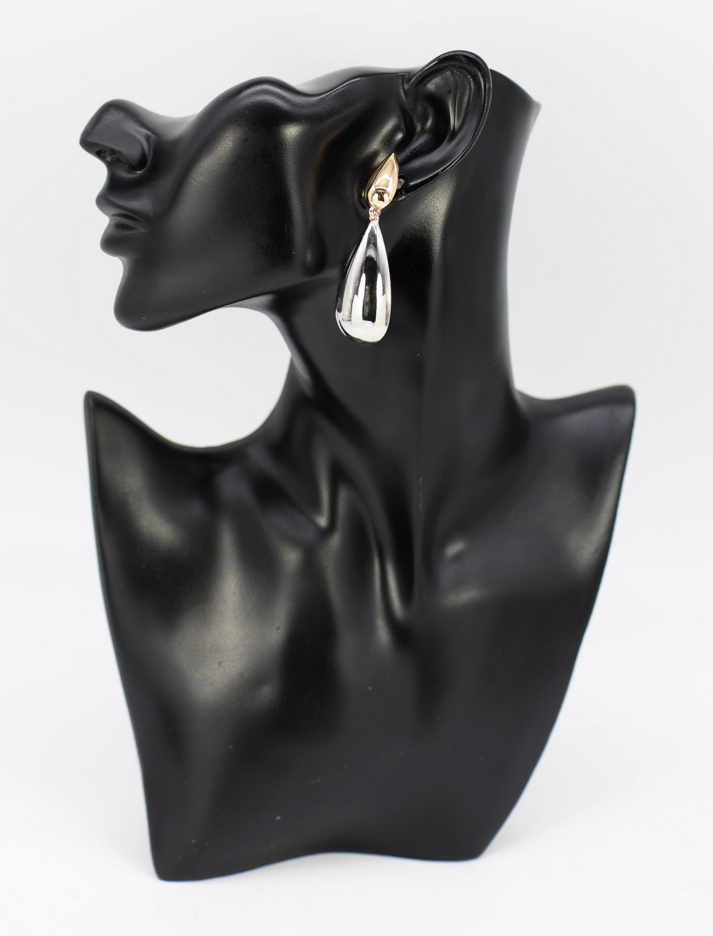 E0207 | Two-Tone Teardrop Earrings |25E4075