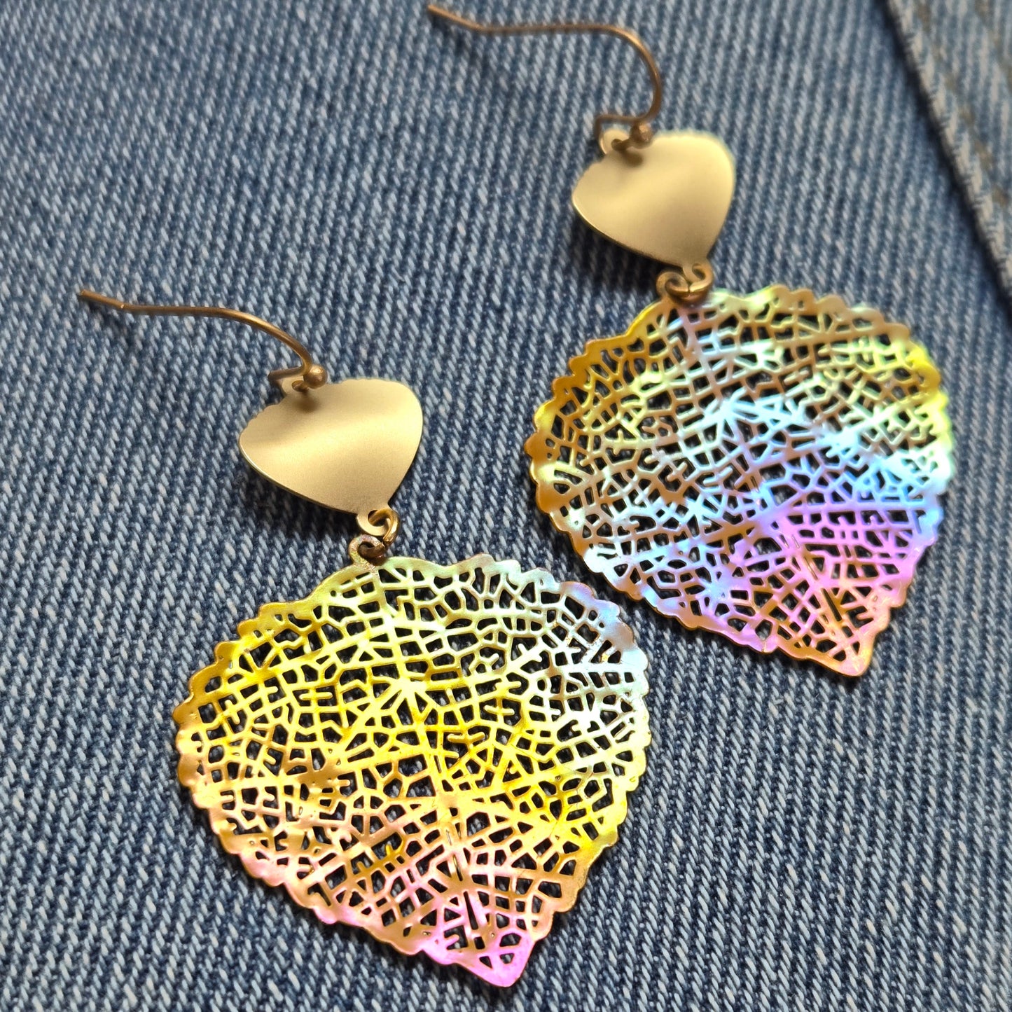E1274 VER1095 Leaf Design Drop Dangle Earrings
