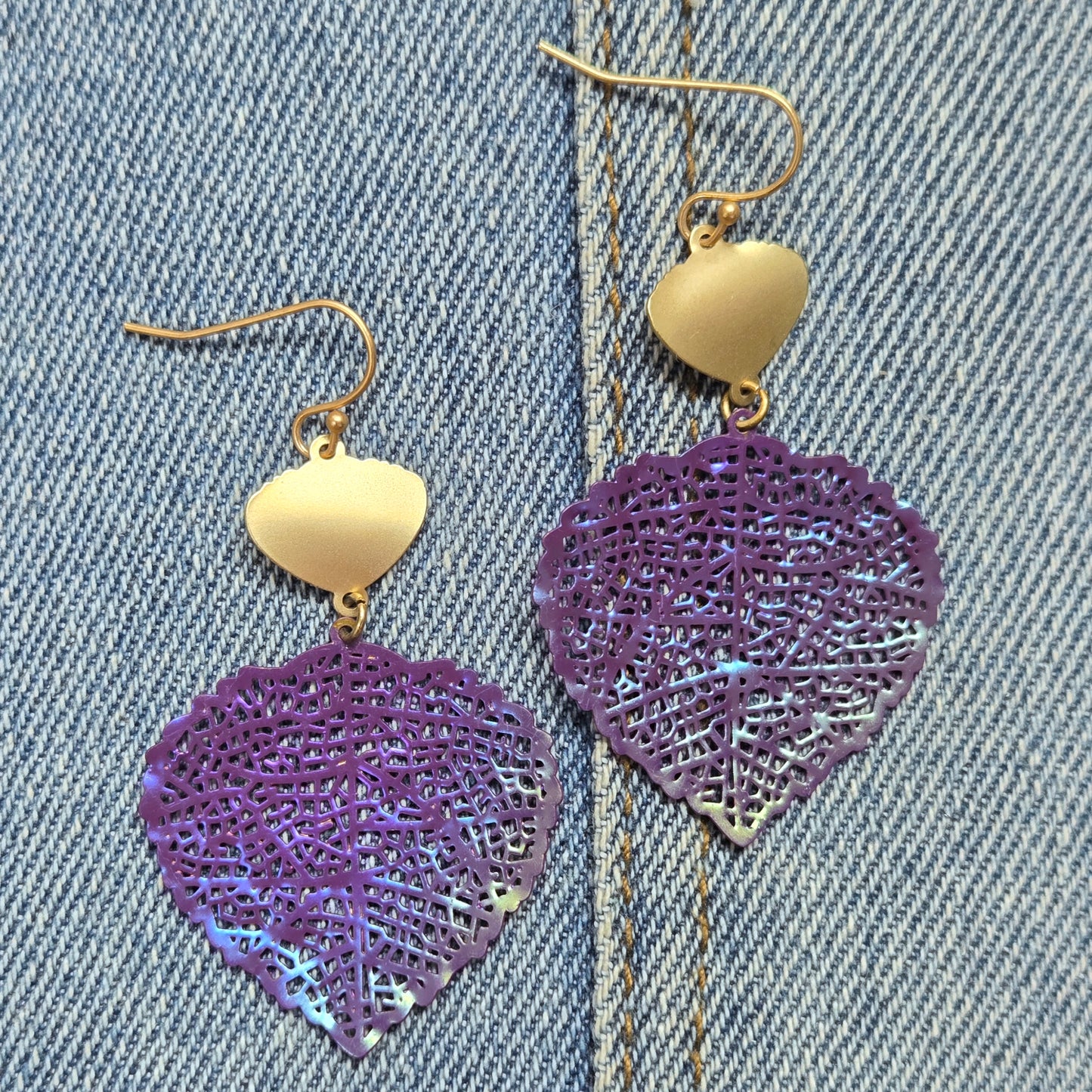 E1274 VER1095 Leaf Design Drop Dangle Earrings