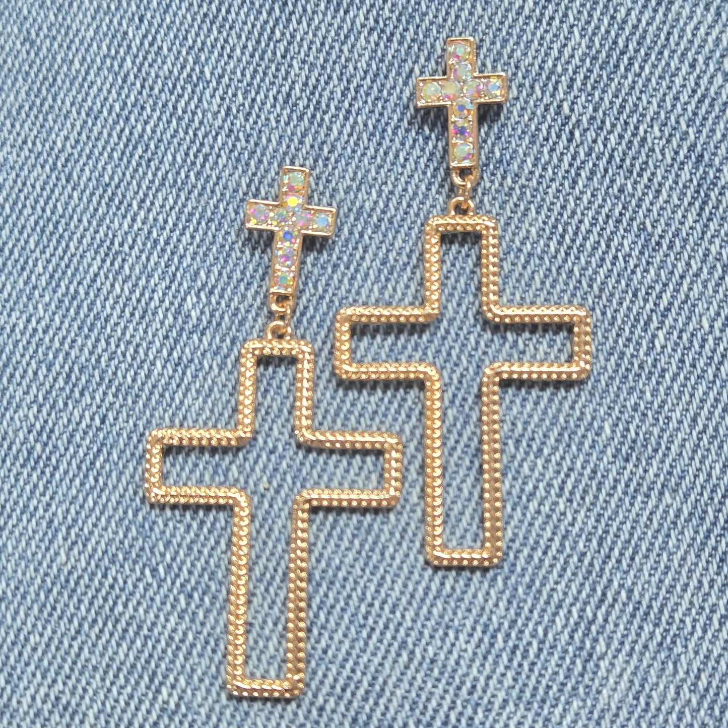E1271 VER4821 Cross Drop Dangle Earrings