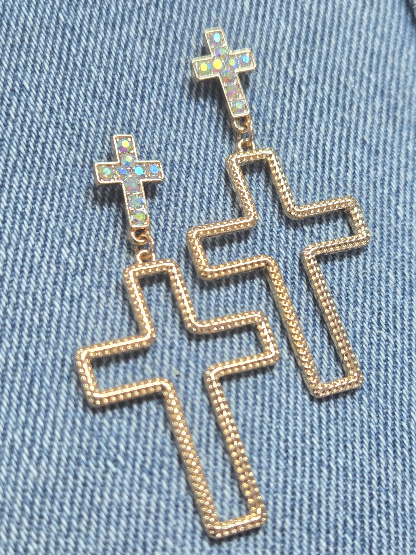 E1271 VER4821 Cross Drop Dangle Earrings