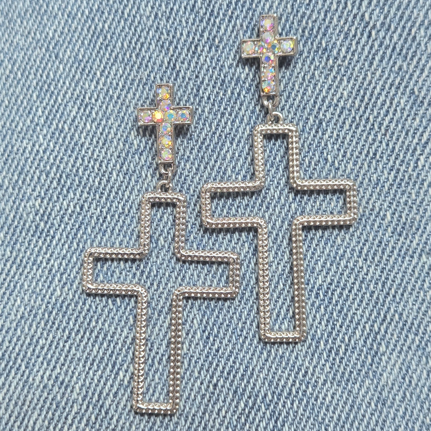 E1271 VER4821 Cross Drop Dangle Earrings