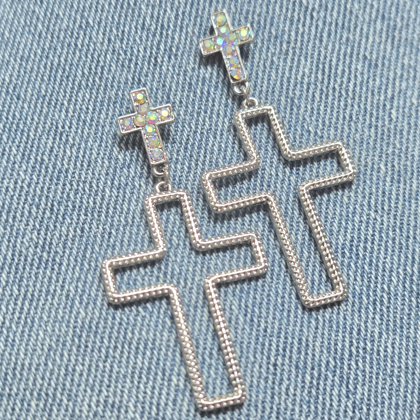 E1271 VER4821 Cross Drop Dangle Earrings