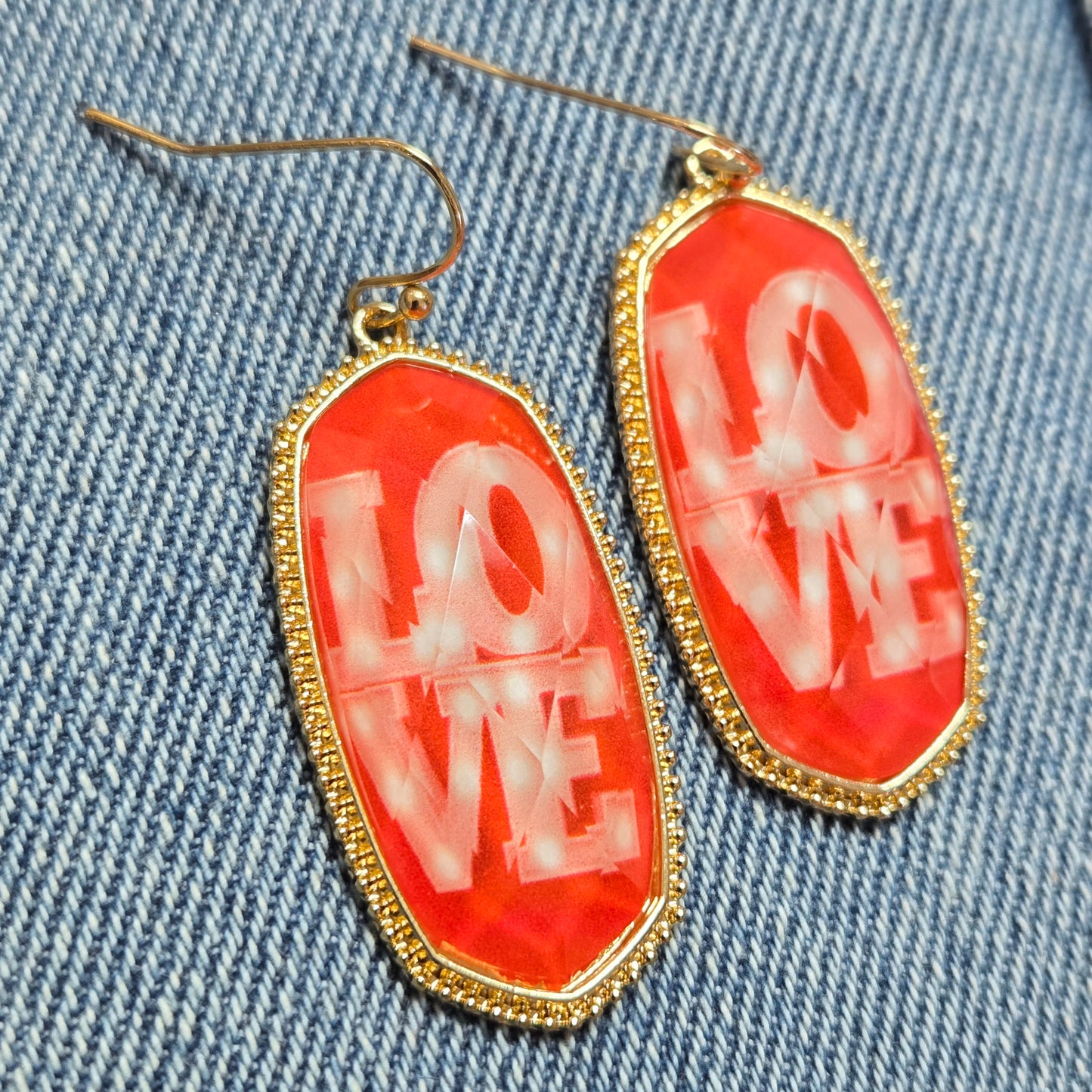 E1260 VER5498 Oval Drop Dangle earrings