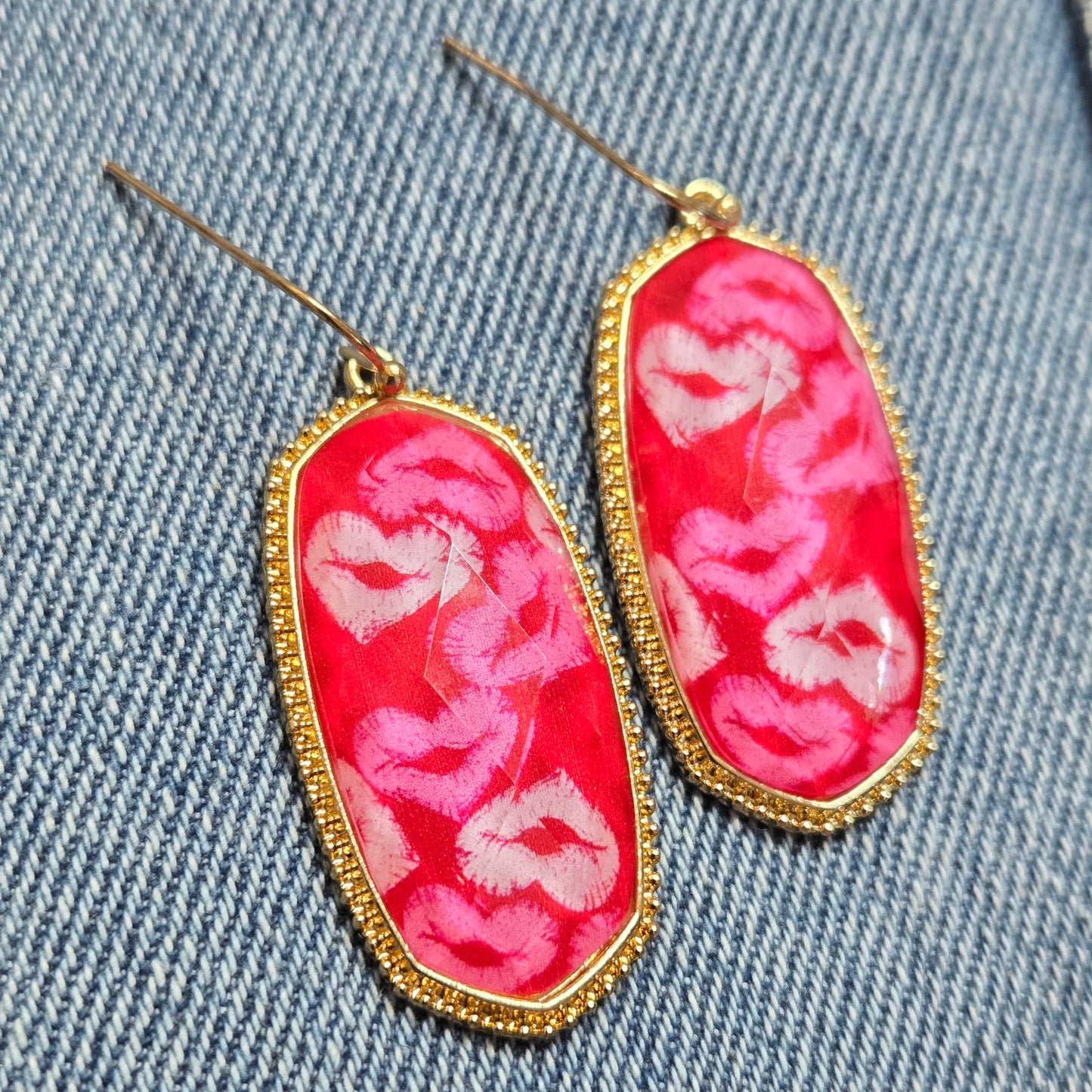 E1260 VER5498 Oval Drop Dangle earrings