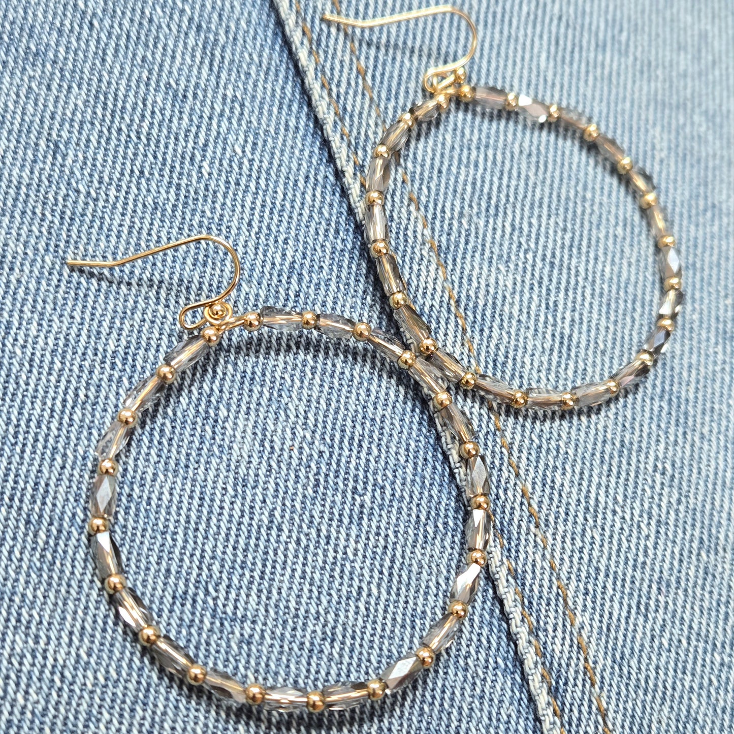 E1254 VER5725 Circle Drop Dangle Earrings
