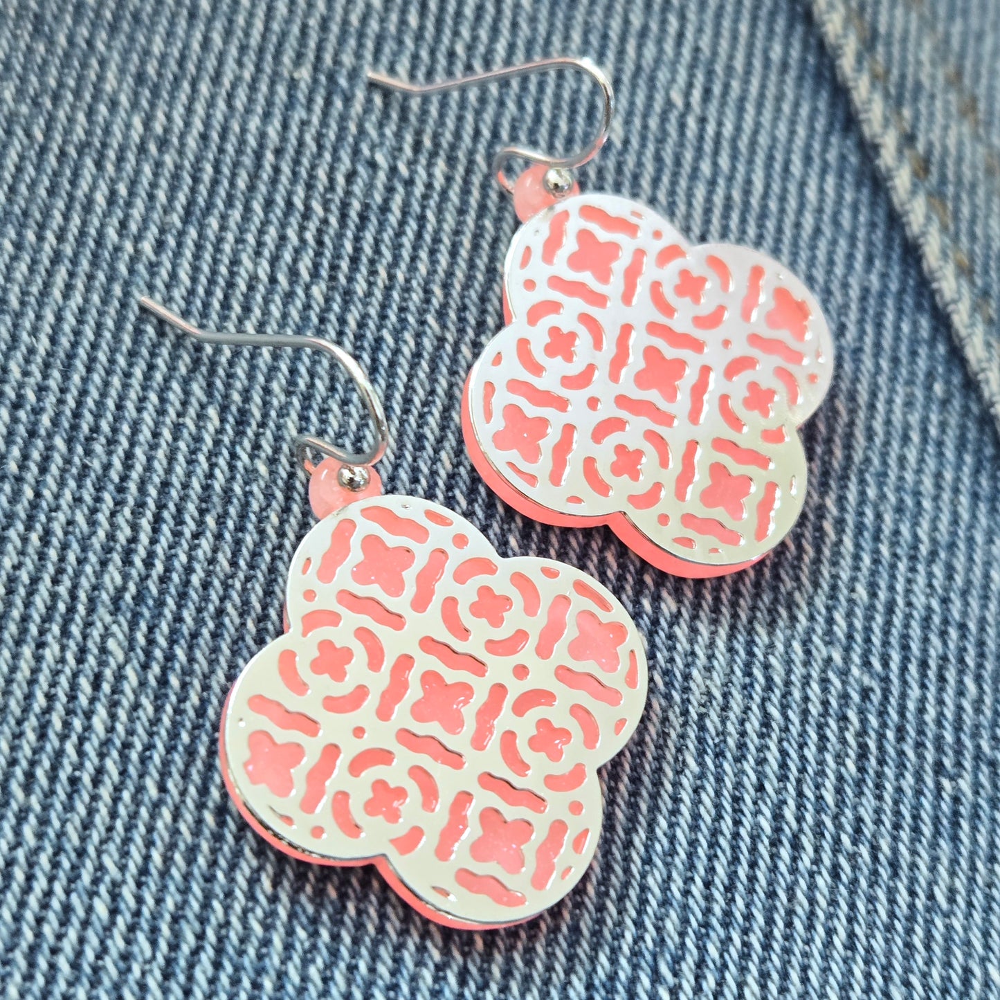 E1243 VER6021 Clover Design Drop Dangle Hook Earrings