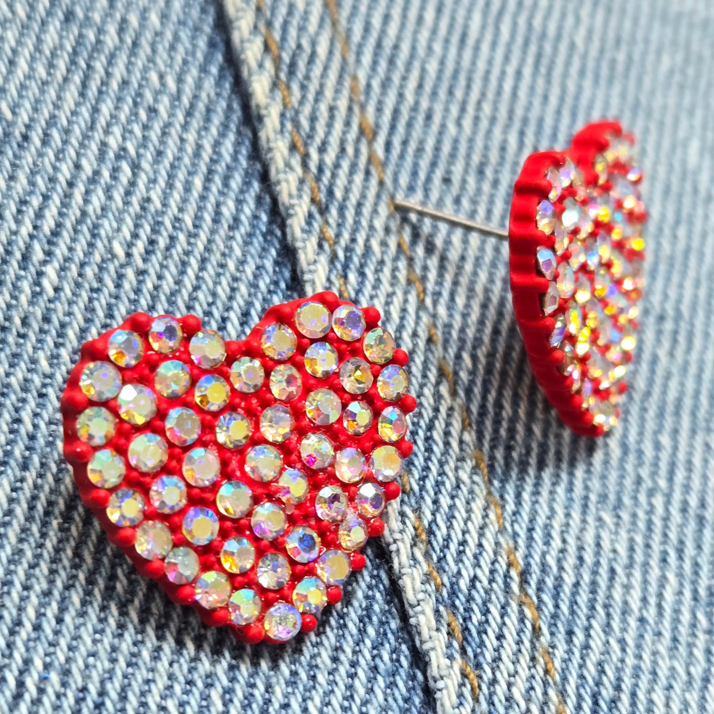 E1237 VER6152 Heart Love Shape Drop Stud Earrings