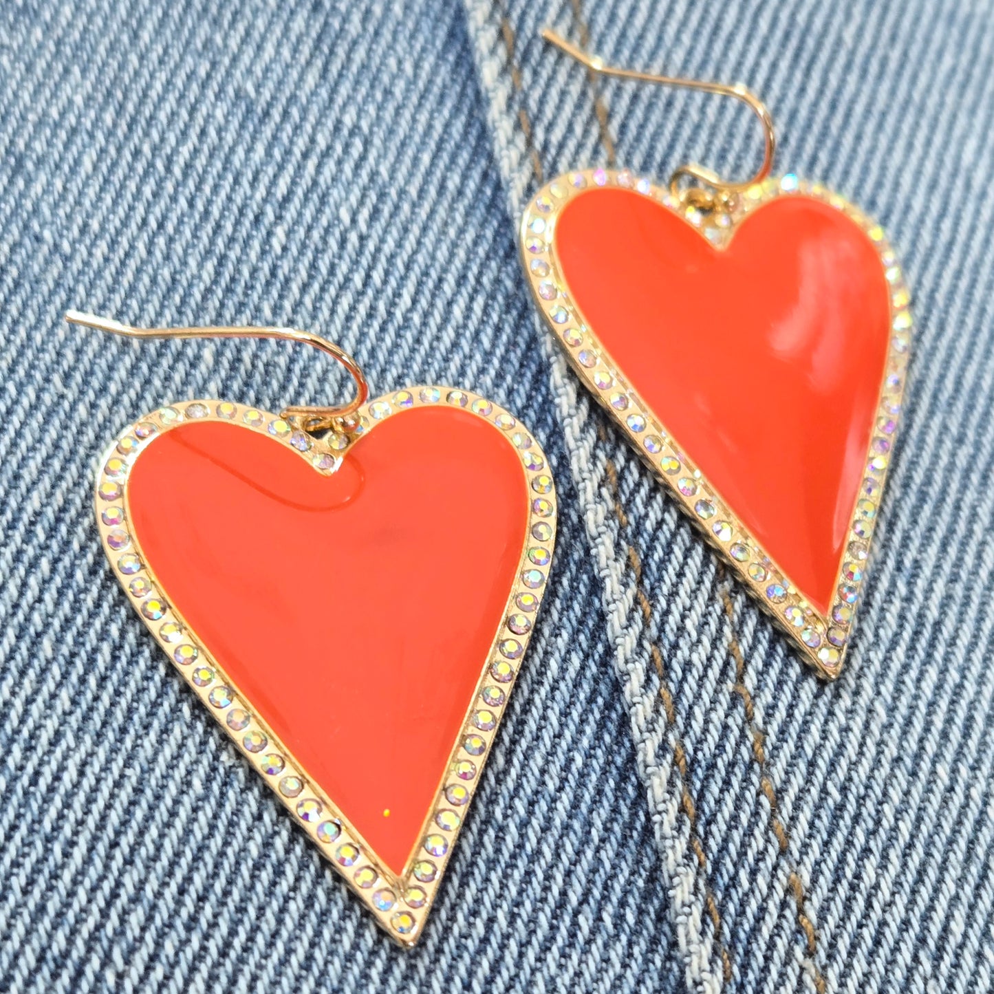 E1229 VER6332 Love Drop Dangle Earrings