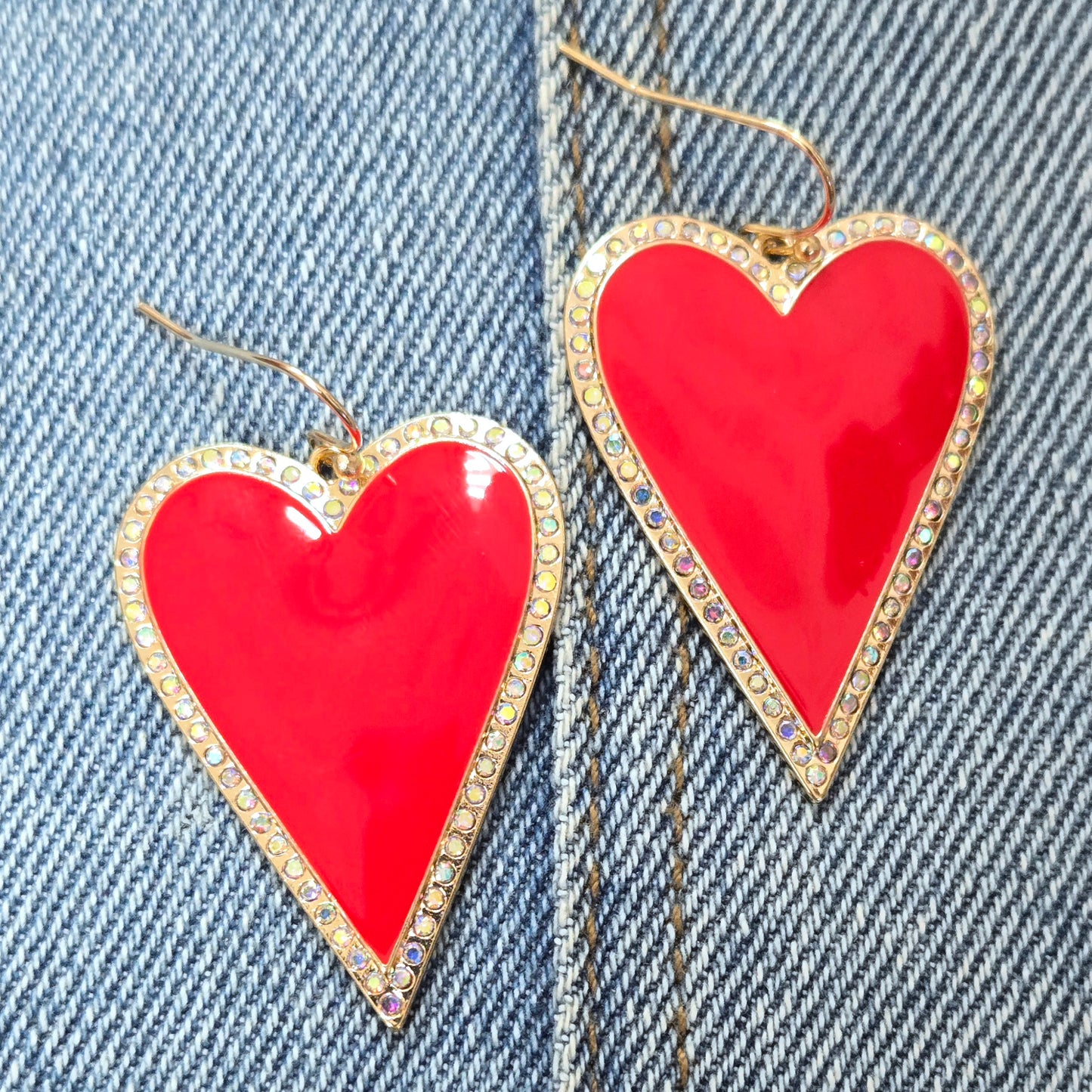 E1229 VER6332 Love Drop Dangle Earrings