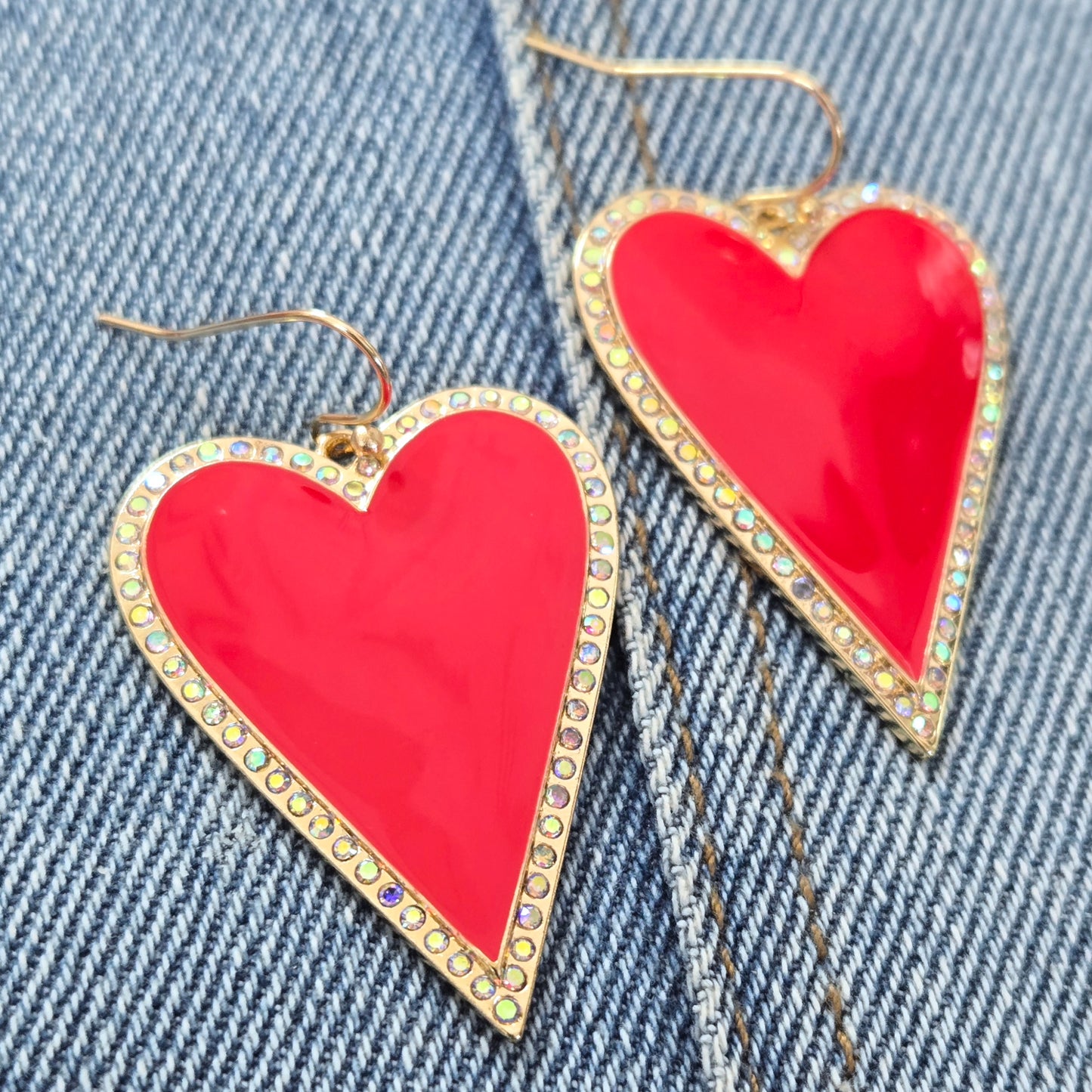 E1229 VER6332 Love Drop Dangle Earrings