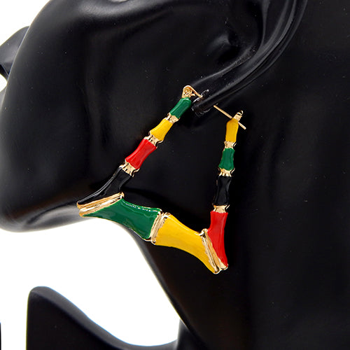 E0585 | Tribal Bamboo Accent Earrings | YE3151