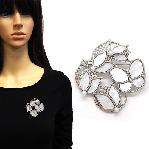 Leaf and Pearl Brooch | BR0210
