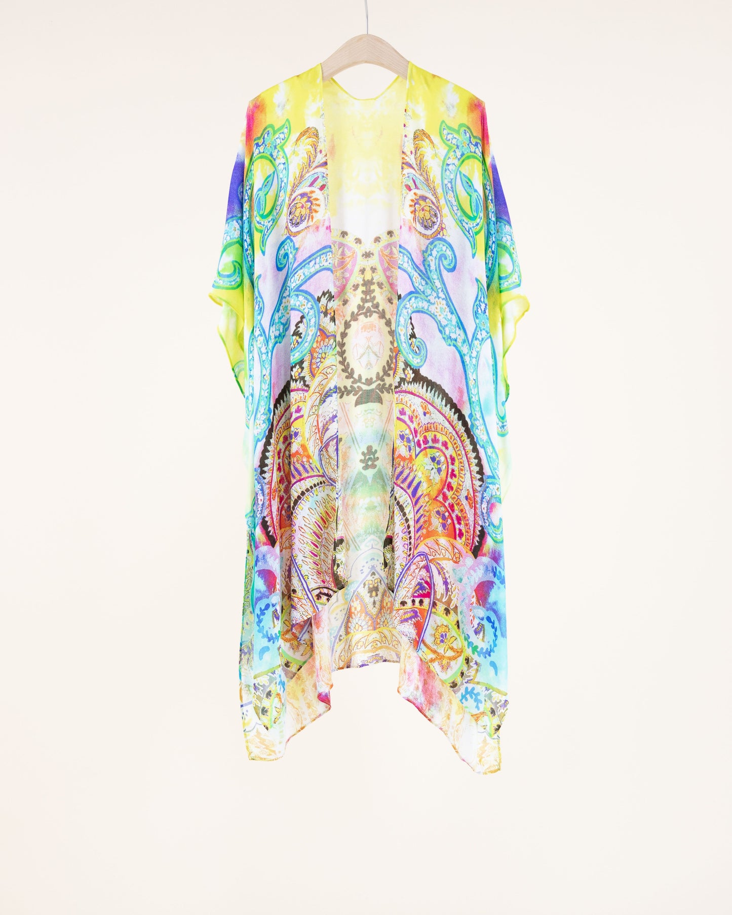 PS42 | Flowing Paisley Open Front Kimono | FT84156