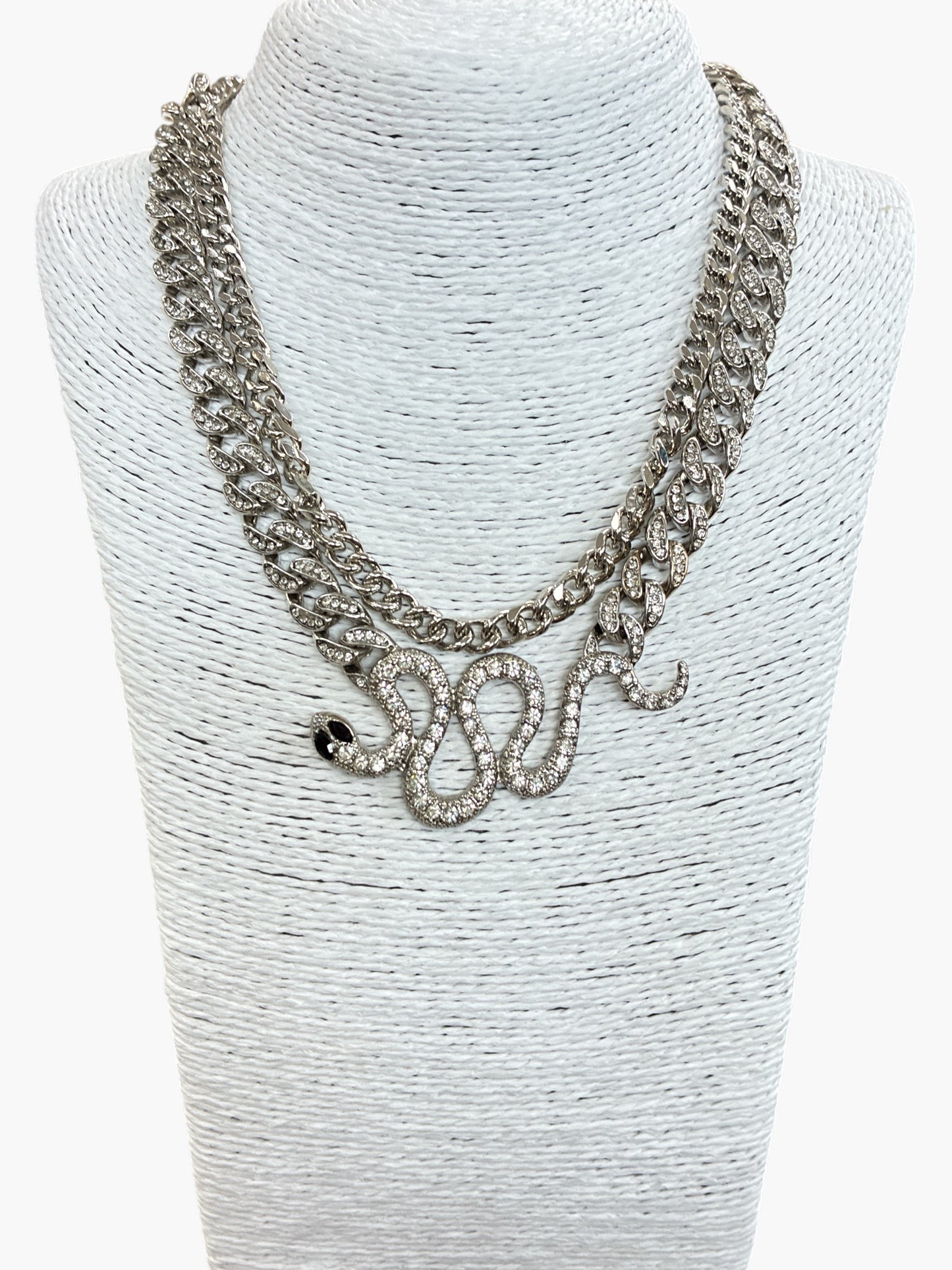 N3115 | Crystal Snake Chain Necklace | JCNE2900