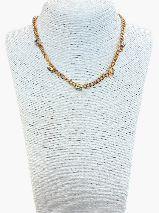 N3120 Crystal Stone Chain Necklace |KS5228