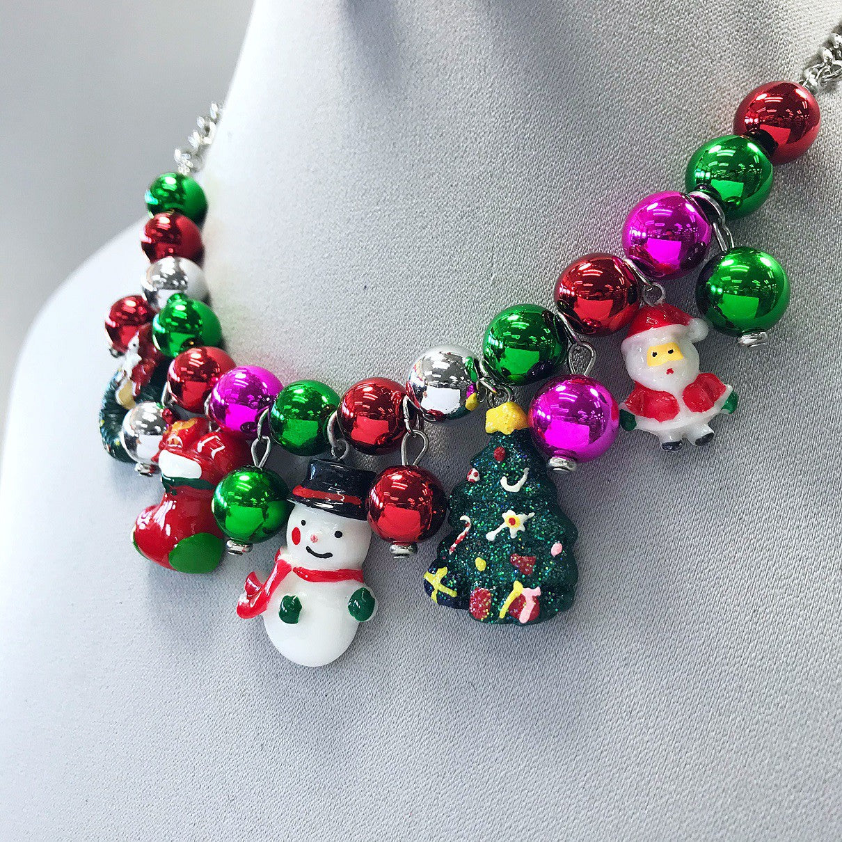 N0627 FNE4953 Christmas Necklace