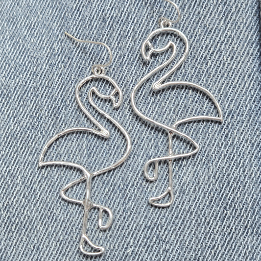 E1371 13 2960 Flamingo Dangle Earrings