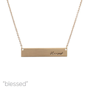 N0620 16432 Bar Pendant Necklace