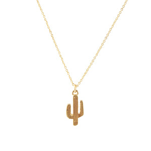 N0600 16838 Cactus Pendant Necklace