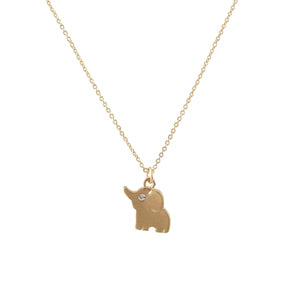 N0599 16840 Elephant Pendant Necklace