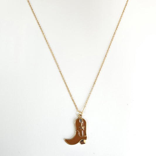 N0612 18232 Boot Pendant Necklace