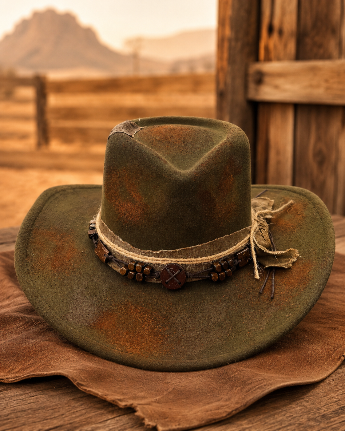 Rustic Rancher Style Hat | HT0157