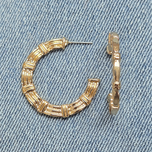 E1328 25E1768 Drop Post Hoop Earrings