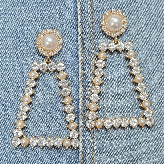 E1232 25E2203 Trapezoid Shape Drop Dangle Earrings