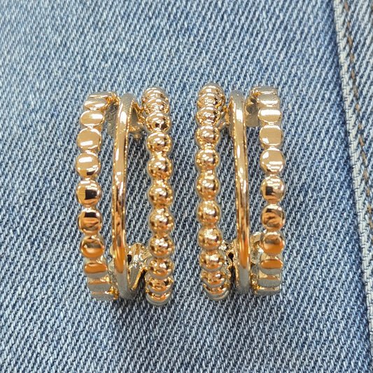 E1325 25E3457 Drop Post Hoop Earrings