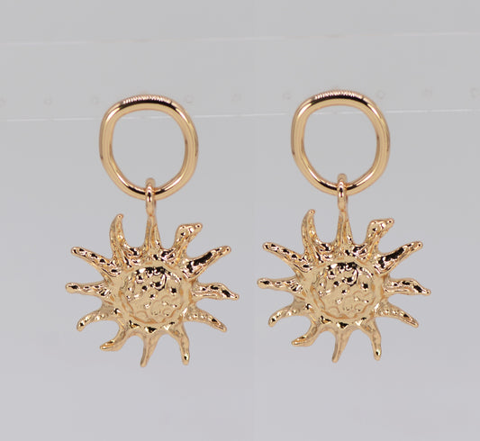 E0260 | Sunburst Charm Earrings | 25E5258
