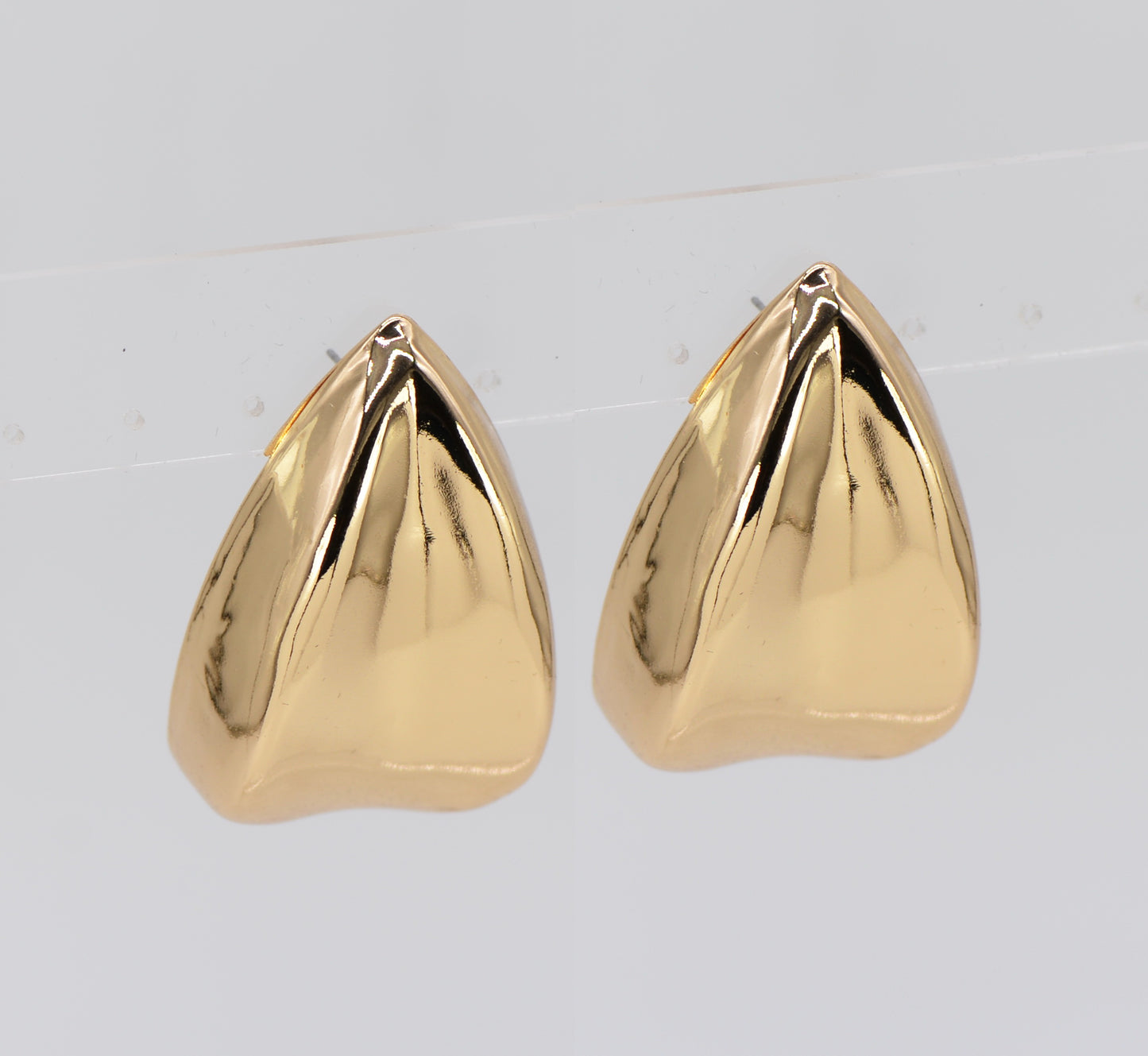 E1172 25E5558 Metal Teardrop Design Drop Post Earrings