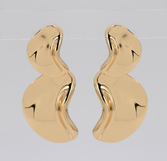 E0837 25E5725 Metal Drop Dangle Post Earrings