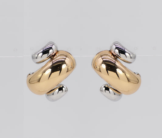 E0875 25E5916 Metal Drop Post Earrings