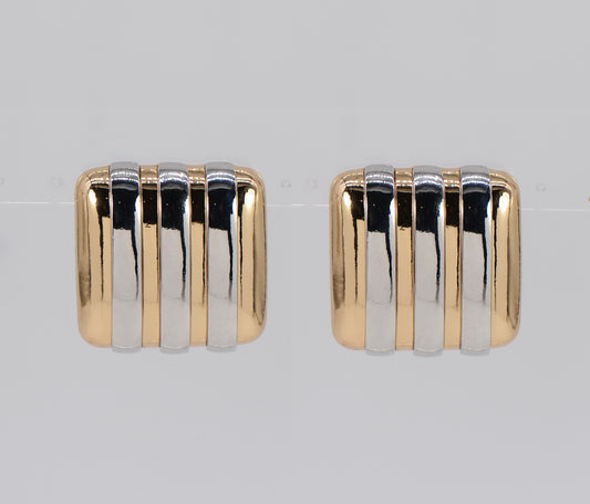 E0812 25E5917 Metal Thick Drop Post Earrings