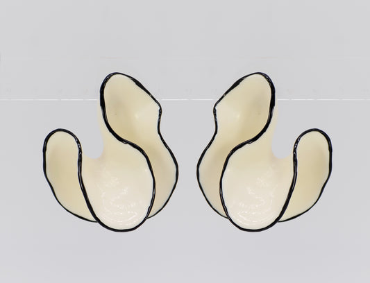 E0909 25E5968 Ivy Flower Design Drop Post Earrings