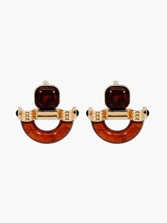 E2493 | Acrylic Horseshoe Drop Earrings | 25E6514