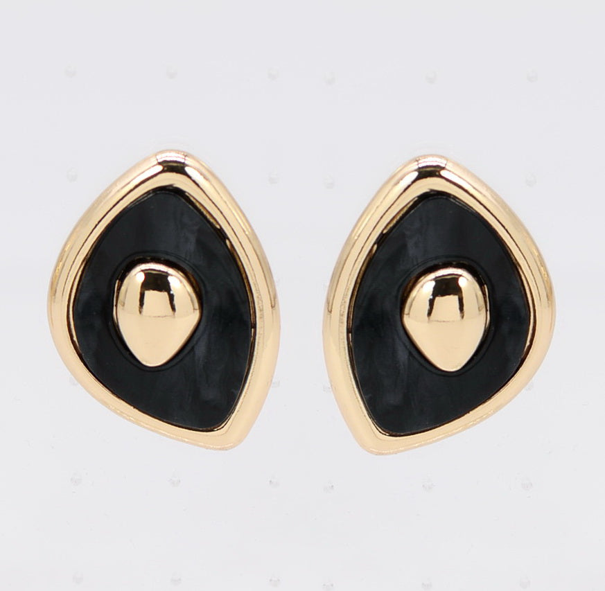 E0305 | Textured Inlay Stud Earrings | 25E6676