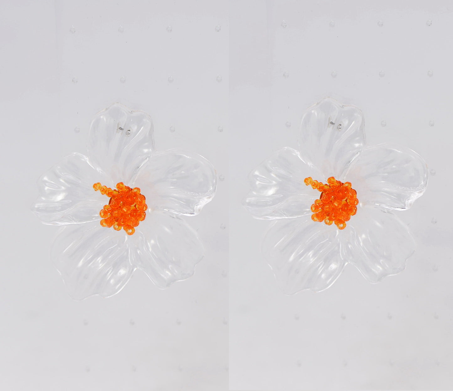 E0272 | Resin Bloom Statement Earrings | 25E6677