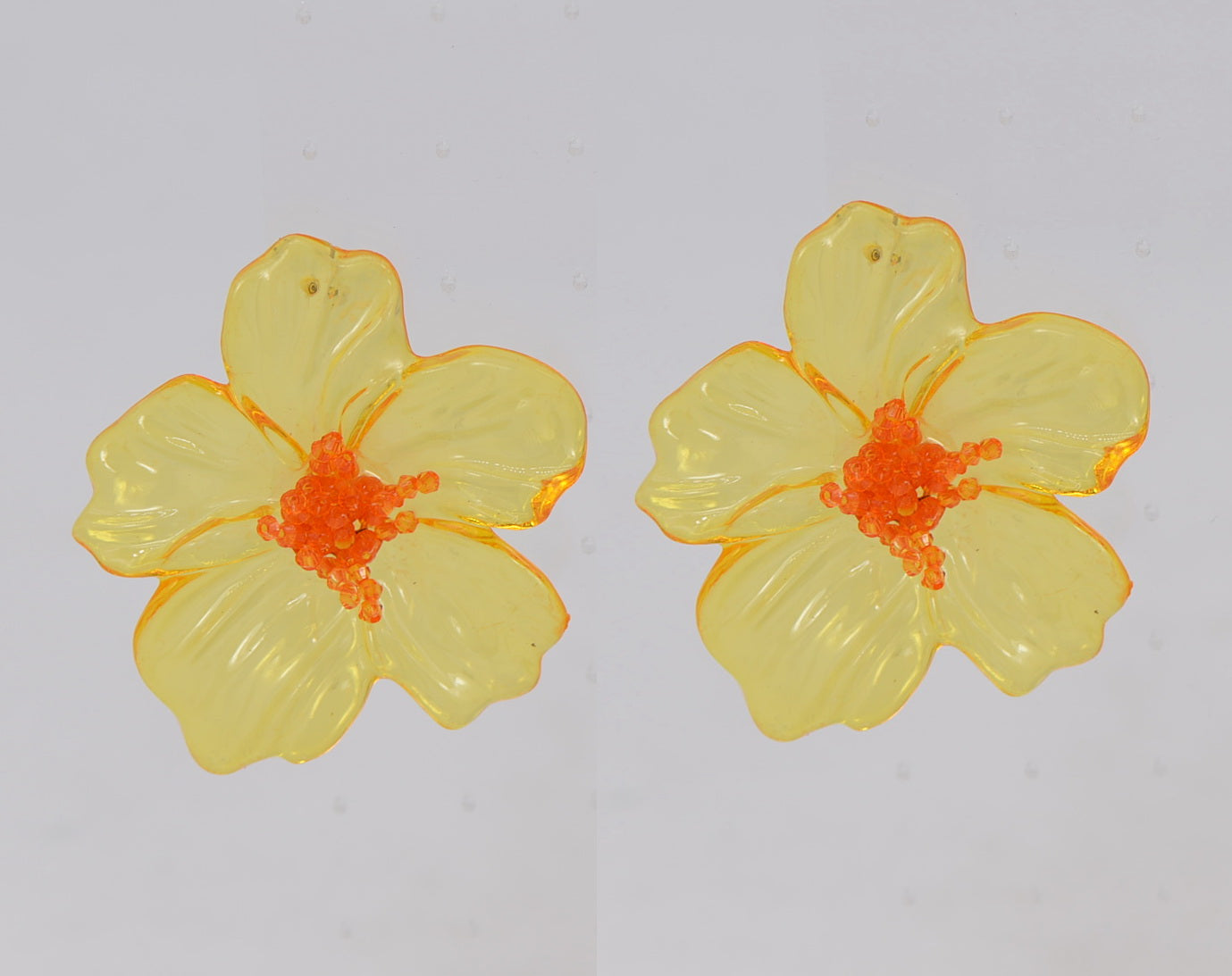 E0272 | Resin Bloom Statement Earrings | 25E6677