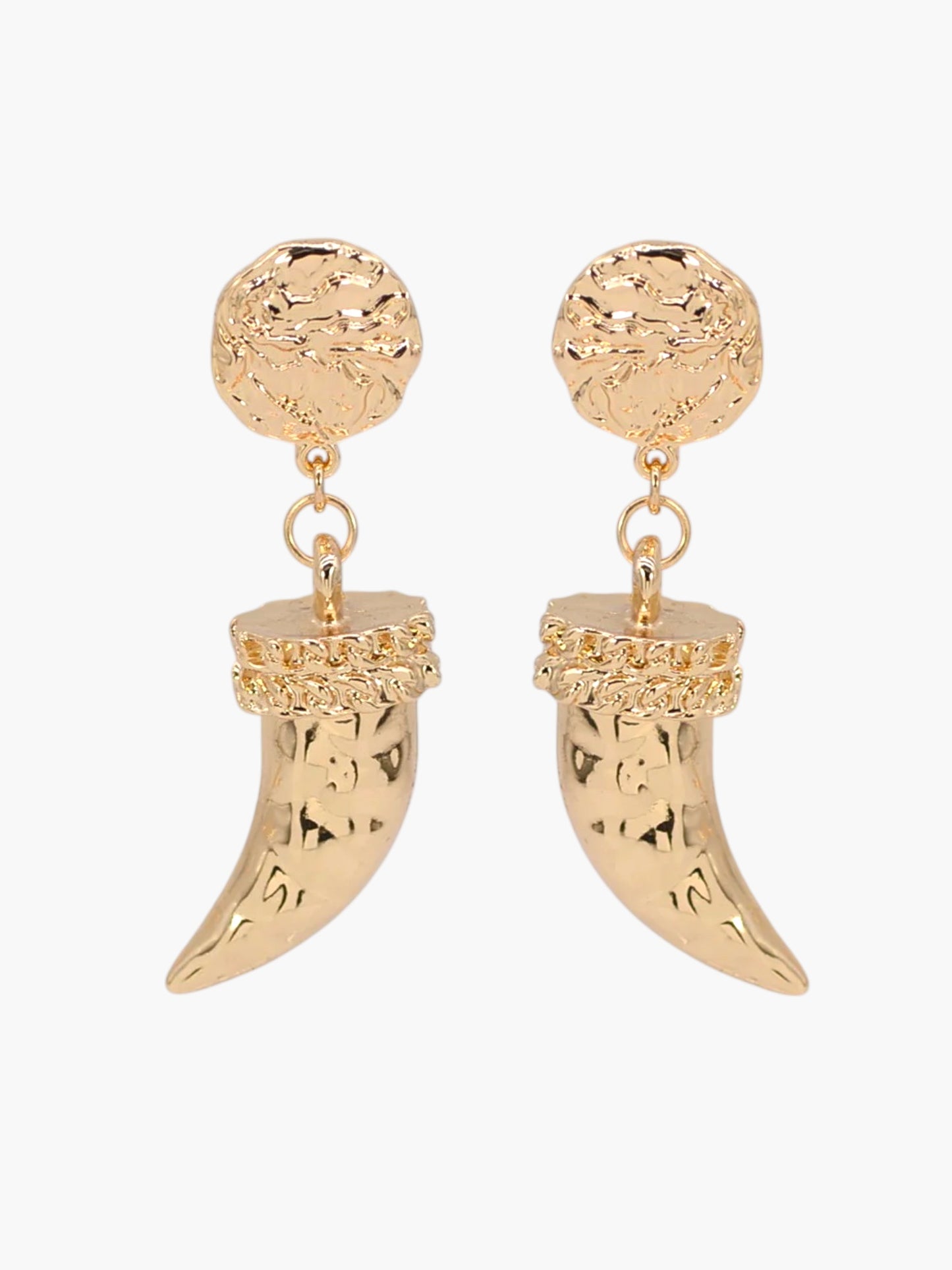 E2306 | Textured Horn Earrings | 25E6840