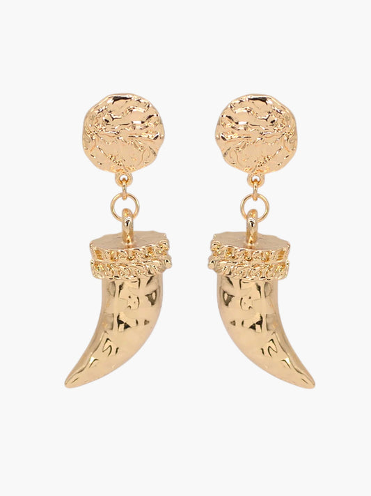 E2306 | Textured Horn Earrings | 25E6840