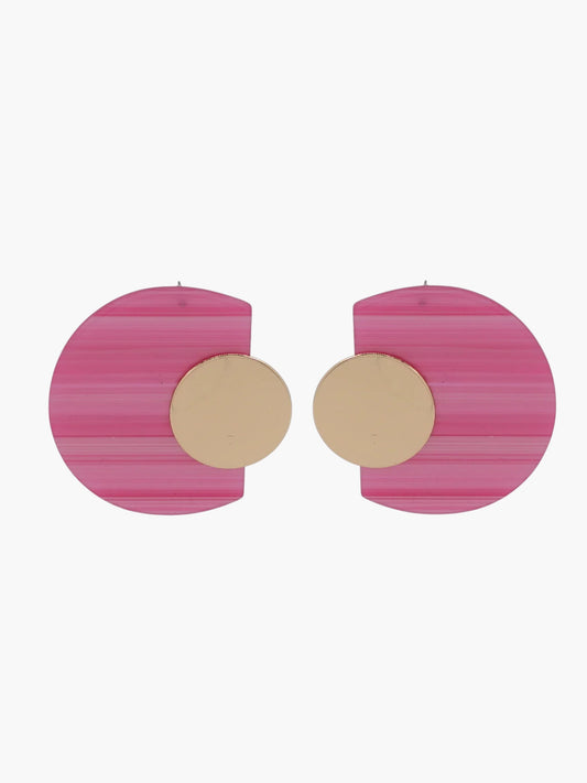 E2494 | Striped Geometric Drop Earrings | 25E7010