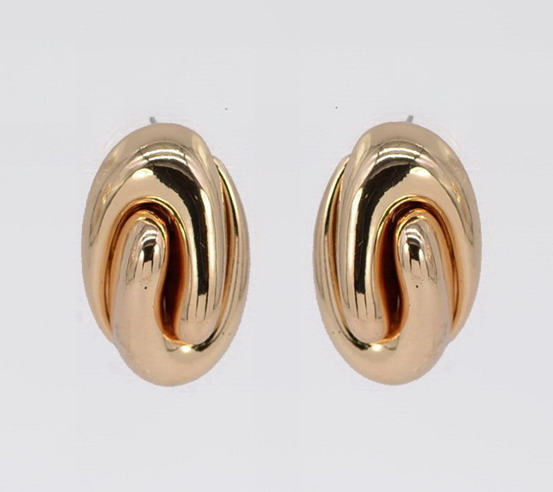 E2313 | Sculpted Oval Statement Earrings | 25E7062