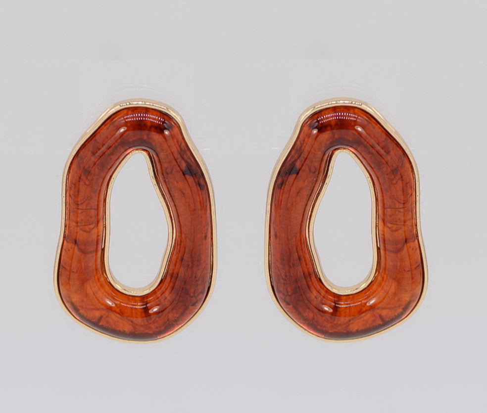 E2502 | Organic Open Hoop Earrings | 25E7240